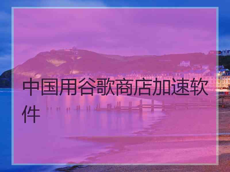 中国用谷歌商店加速软件