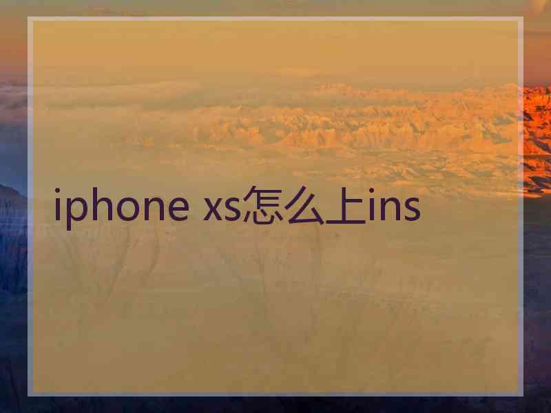 iphone xs怎么上ins