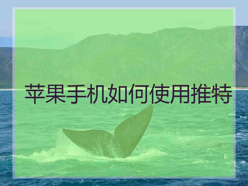 苹果手机如何使用推特