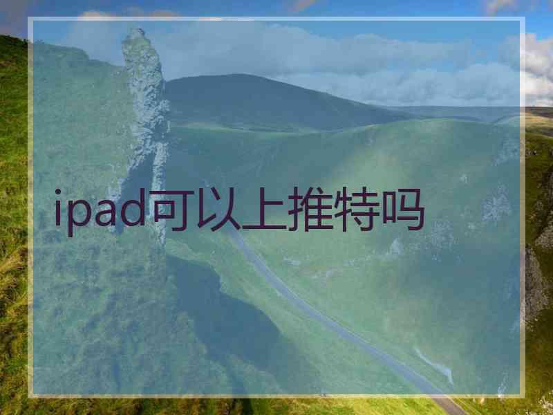 ipad可以上推特吗