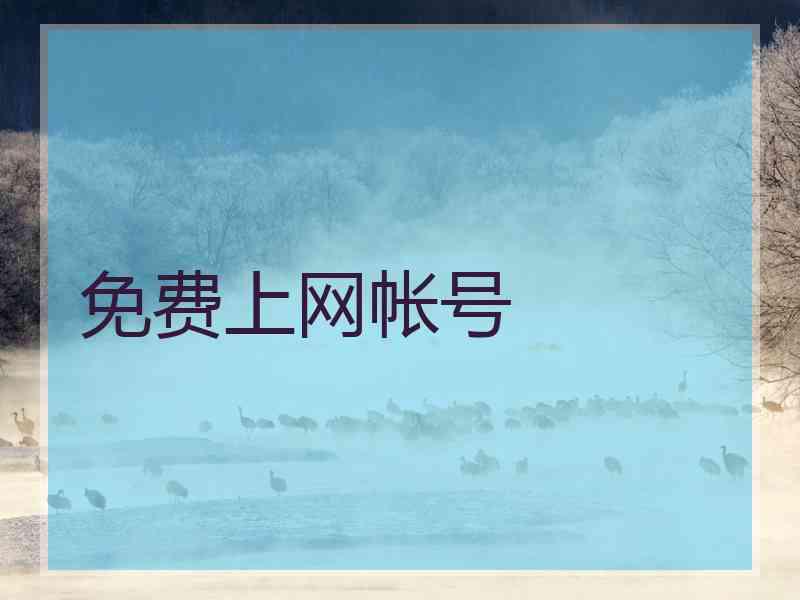 免费上网帐号
