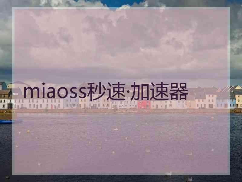 miaoss秒速·加速器