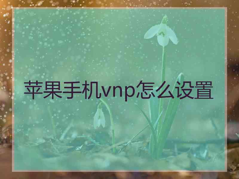 苹果手机vnp怎么设置
