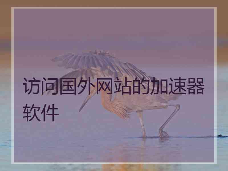 访问国外网站的加速器软件