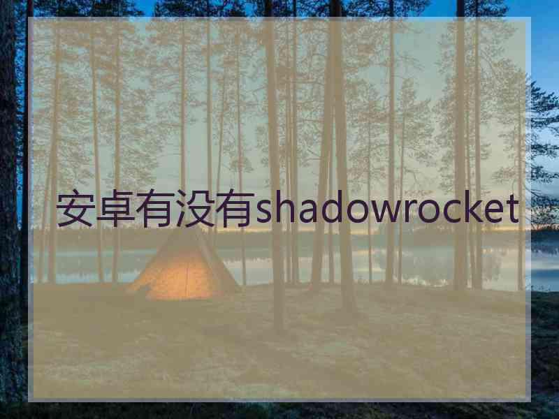 安卓有没有shadowrocket