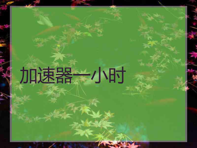 加速器一小时