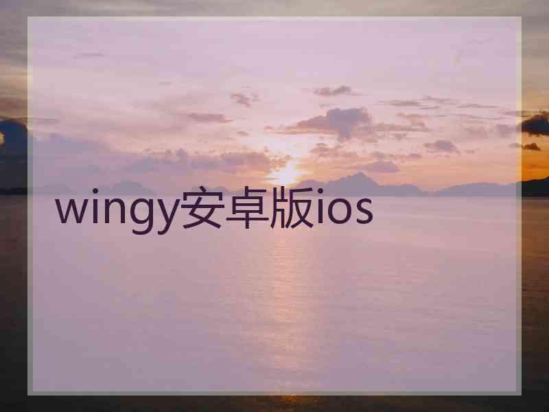 wingy安卓版ios