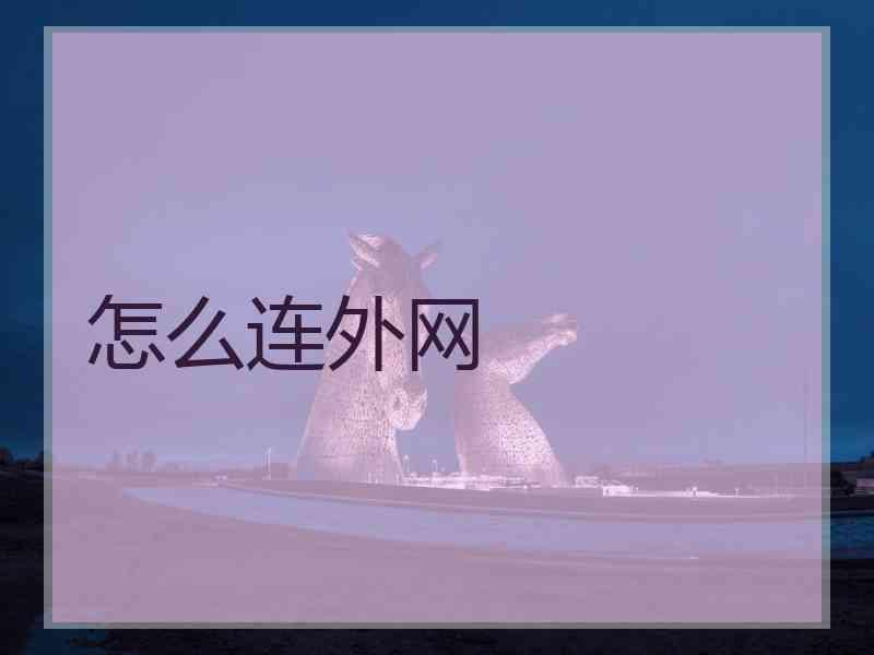 怎么连外网