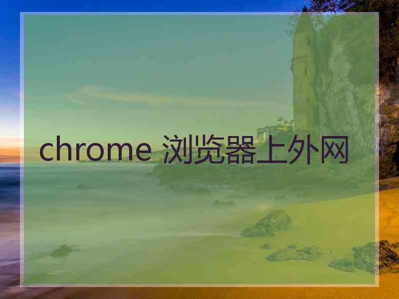 chrome 浏览器上外网