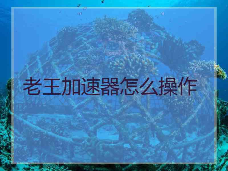 老王加速器怎么操作