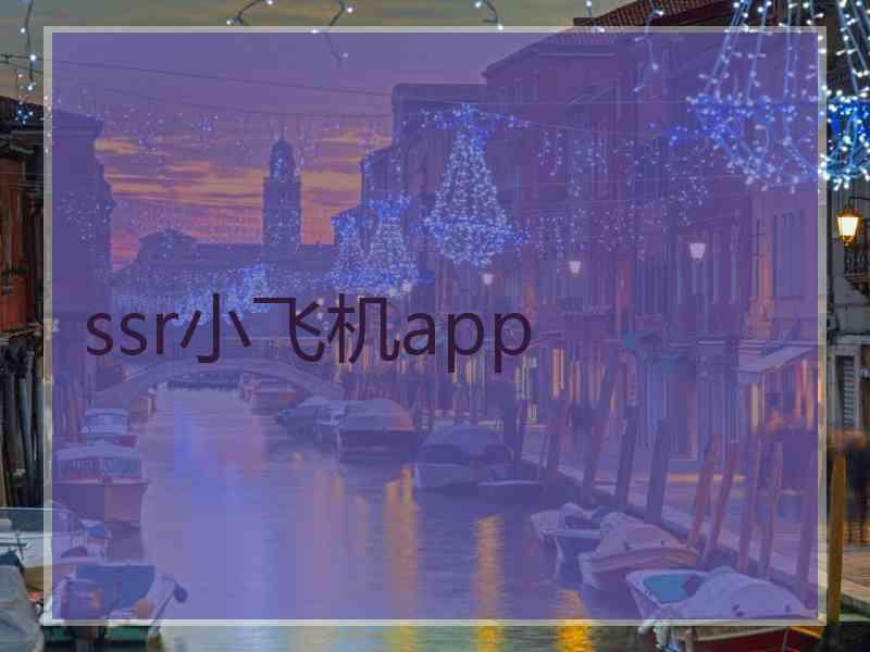 ssr小飞机app