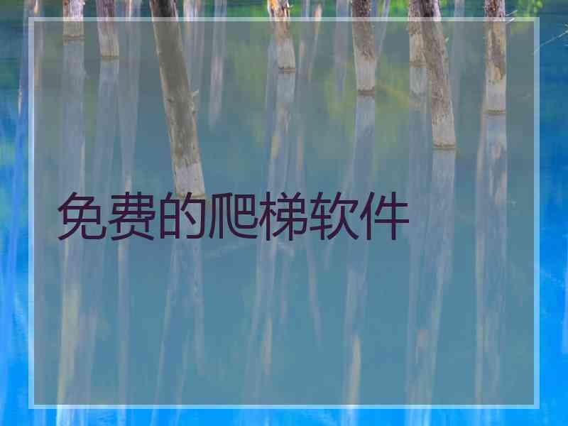 免费的爬梯软件