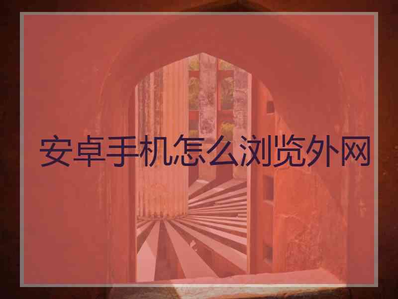 安卓手机怎么浏览外网