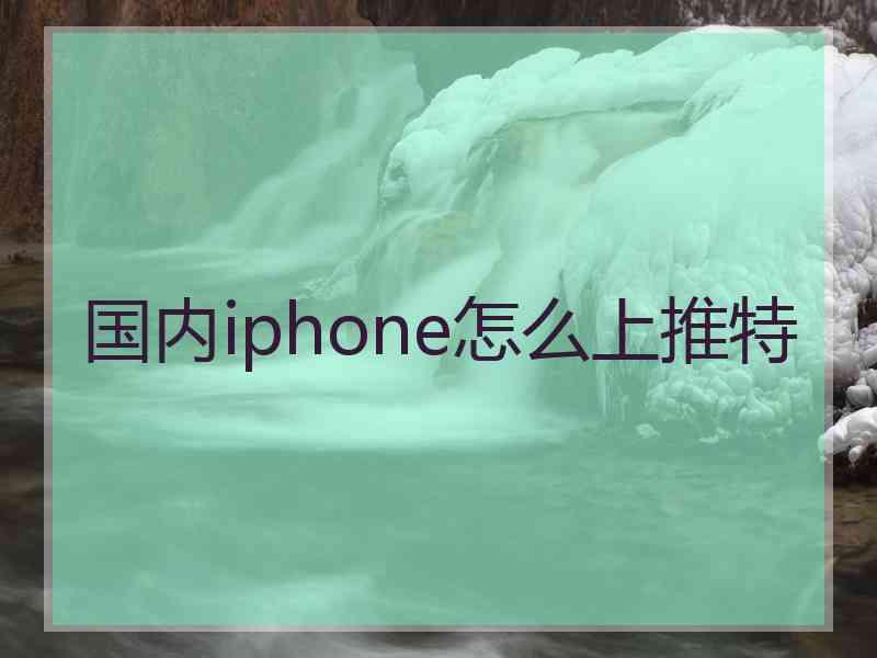 国内iphone怎么上推特