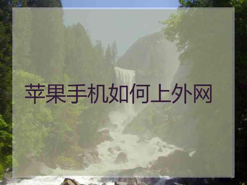 苹果手机如何上外网