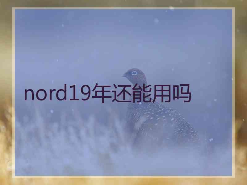 nord19年还能用吗