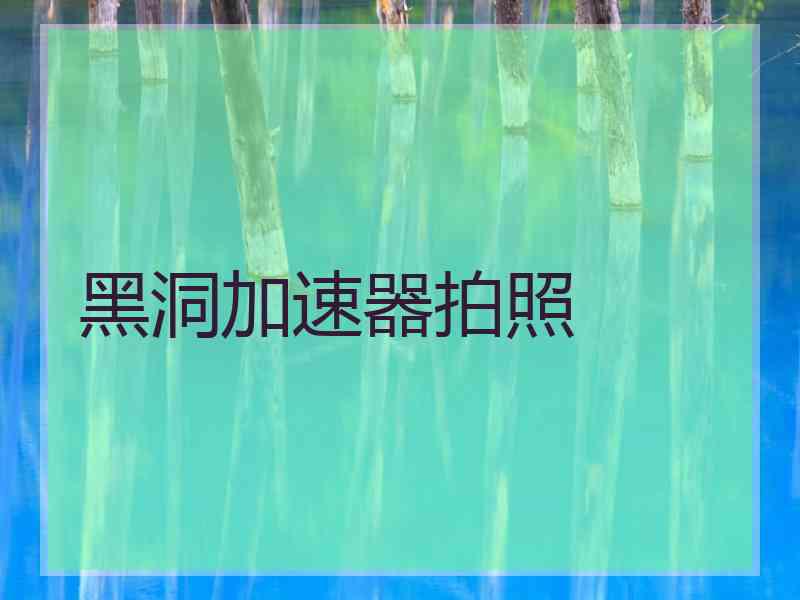 黑洞加速器拍照