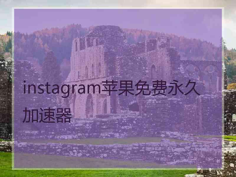 instagram苹果免费永久加速器