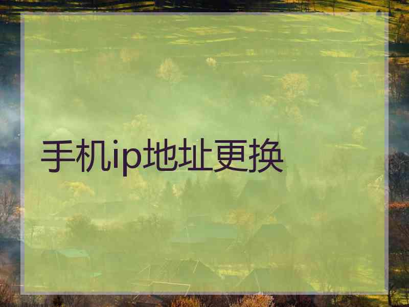 手机ip地址更换
