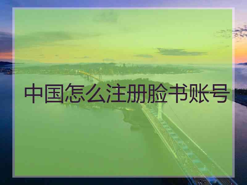 中国怎么注册脸书账号