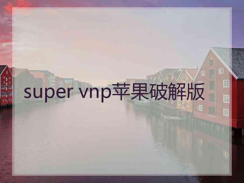 super vnp苹果破解版