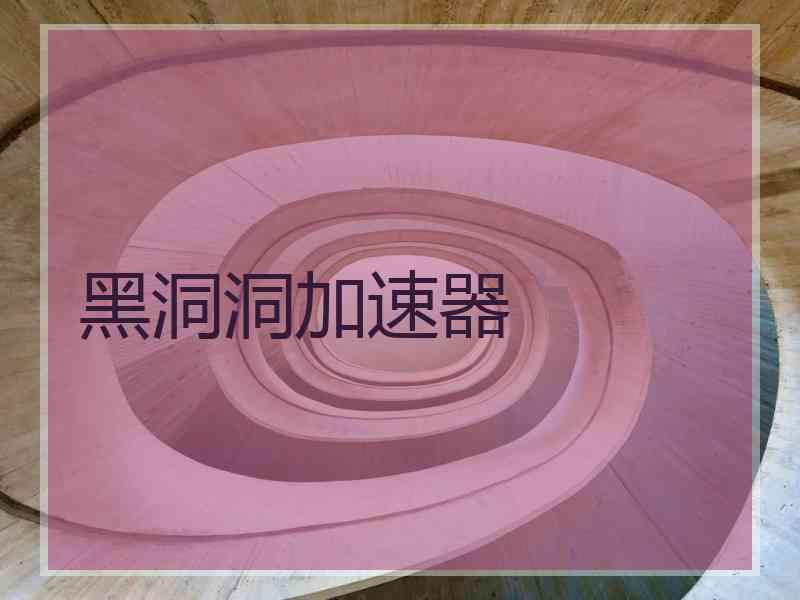 黑洞洞加速器
