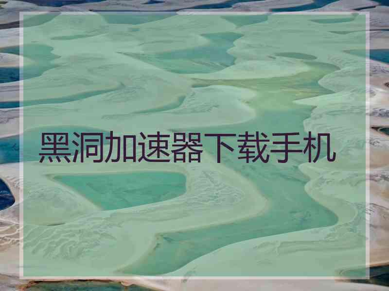 黑洞加速器下载手机