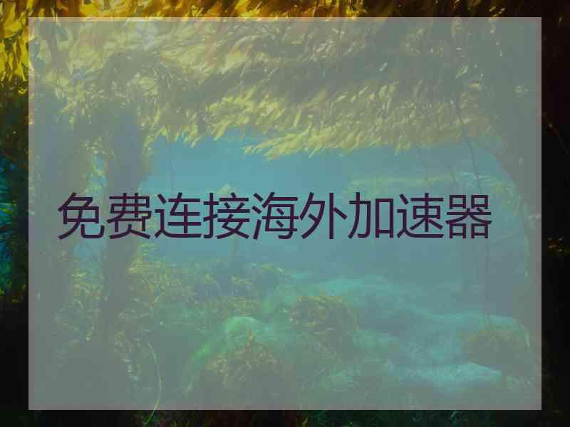 免费连接海外加速器