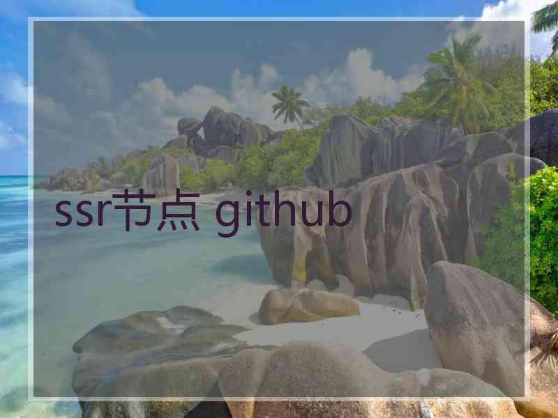 ssr节点 github