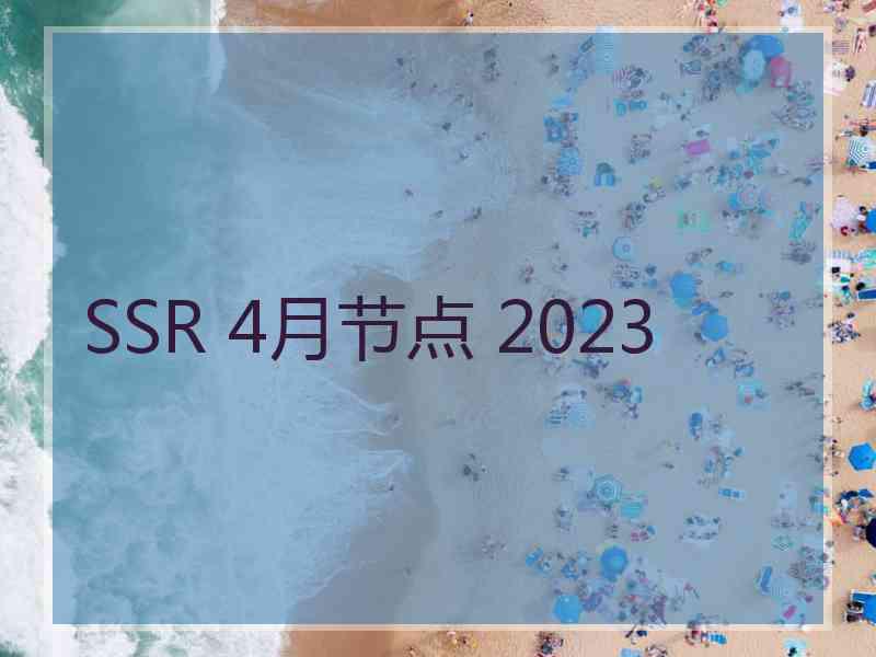 SSR 4月节点 2023
