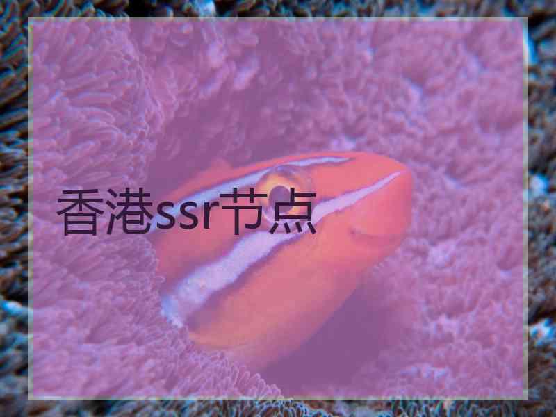 香港ssr节点