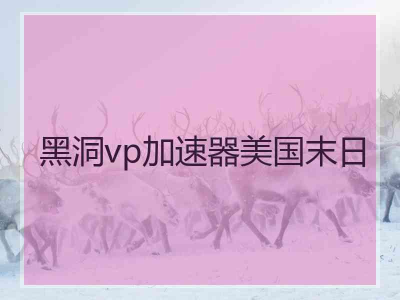 黑洞vp加速器美国末日