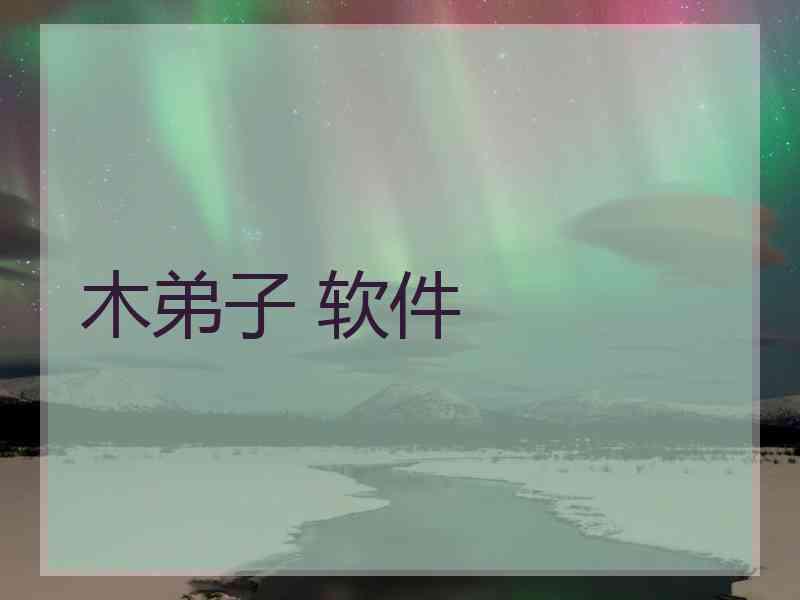木弟子 软件