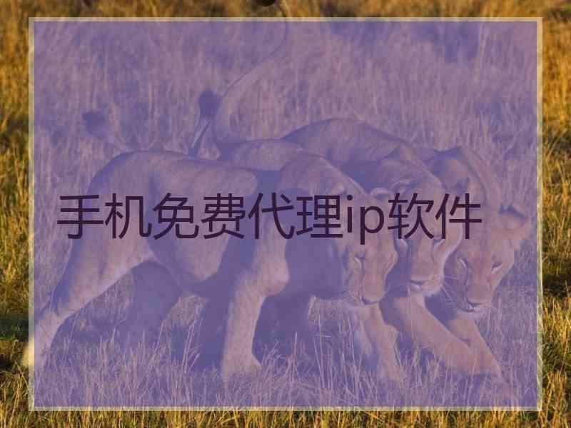 手机免费代理ip软件