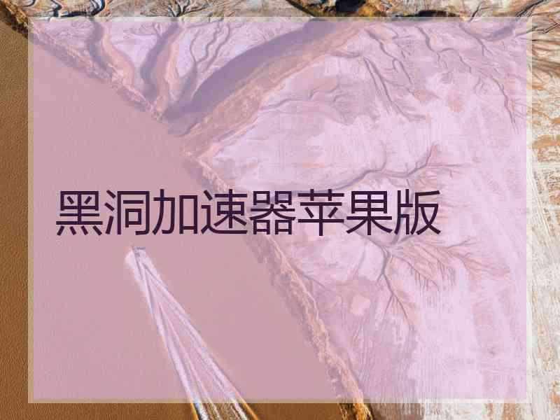 黑洞加速器苹果版