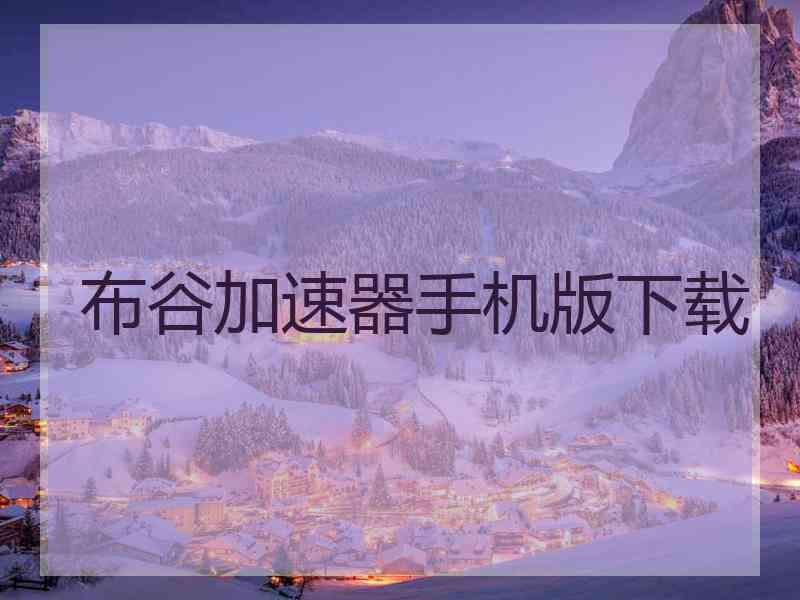 布谷加速器手机版下载