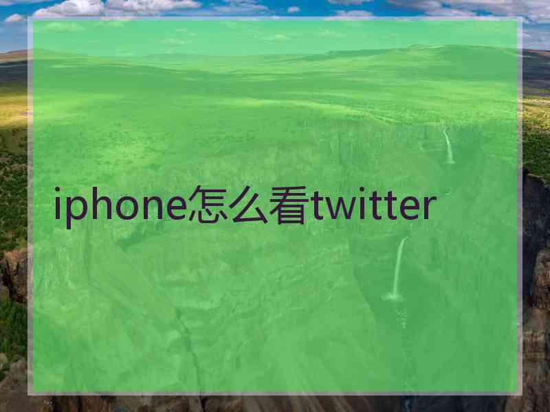 iphone怎么看twitter