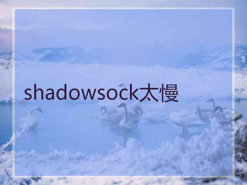 shadowsock太慢
