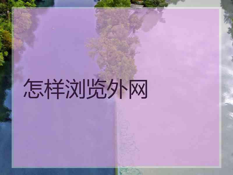 怎样浏览外网