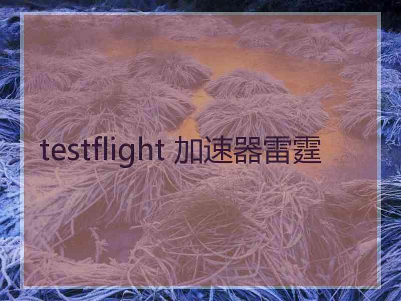 testflight 加速器雷霆