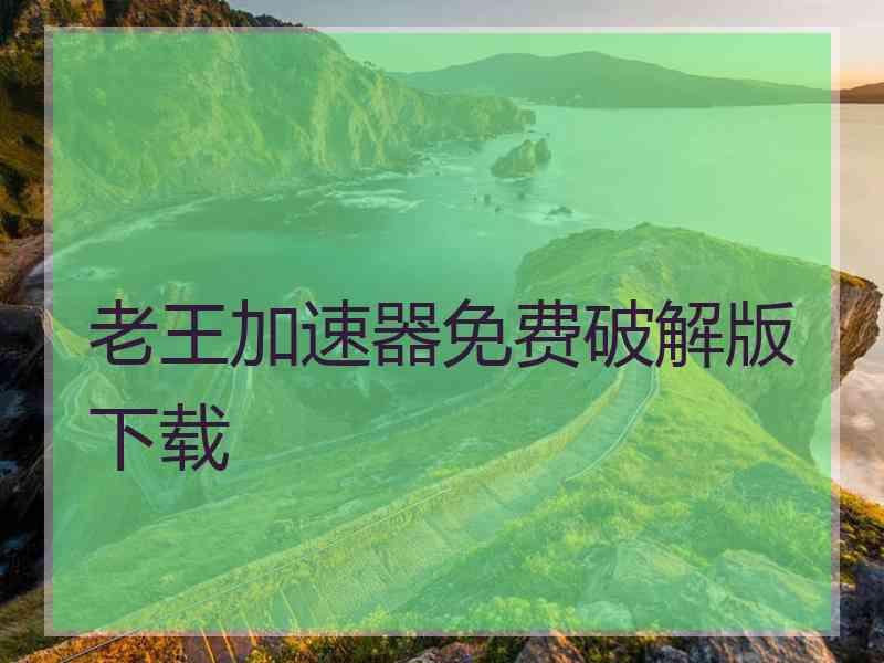老王加速器免费破解版下载