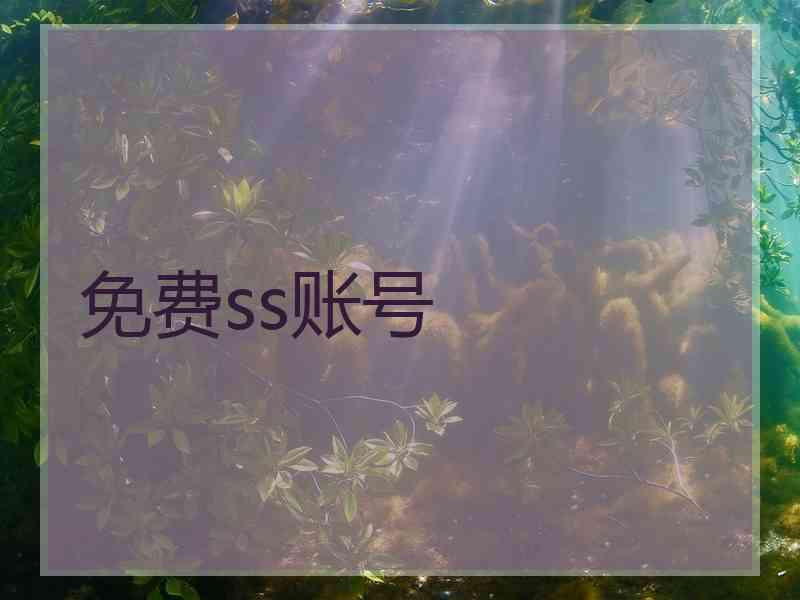 免费ss账号
