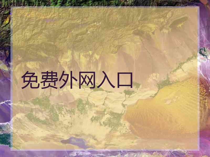 免费外网入口