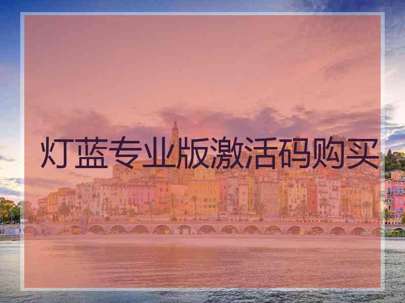 灯蓝专业版激活码购买