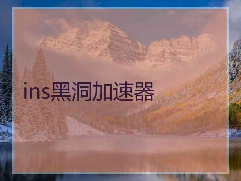 ins黑洞加速器