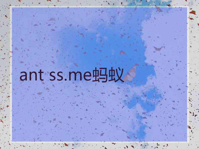 ant ss.me蚂蚁