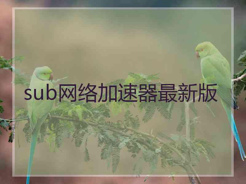 sub网络加速器最新版