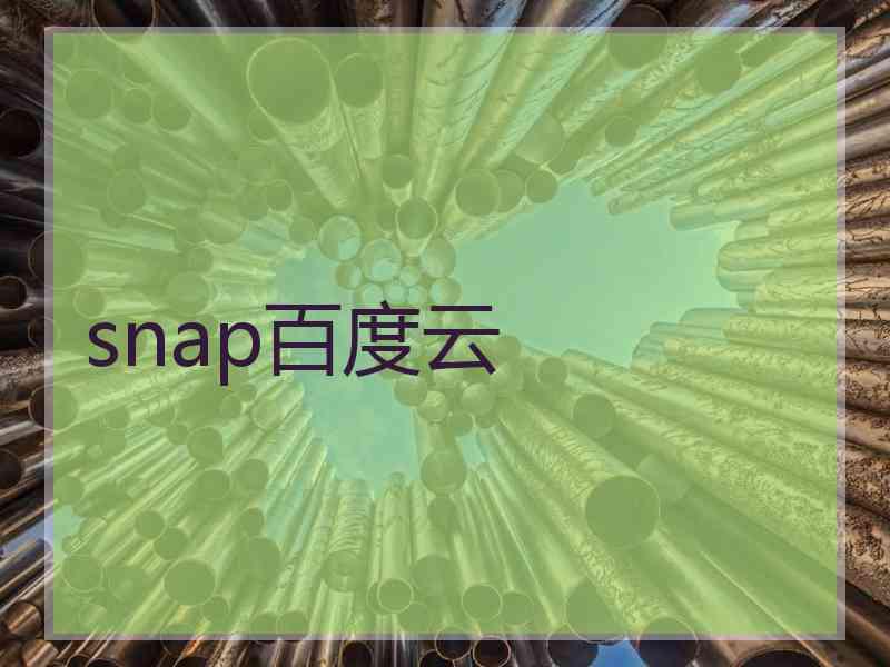 snap百度云