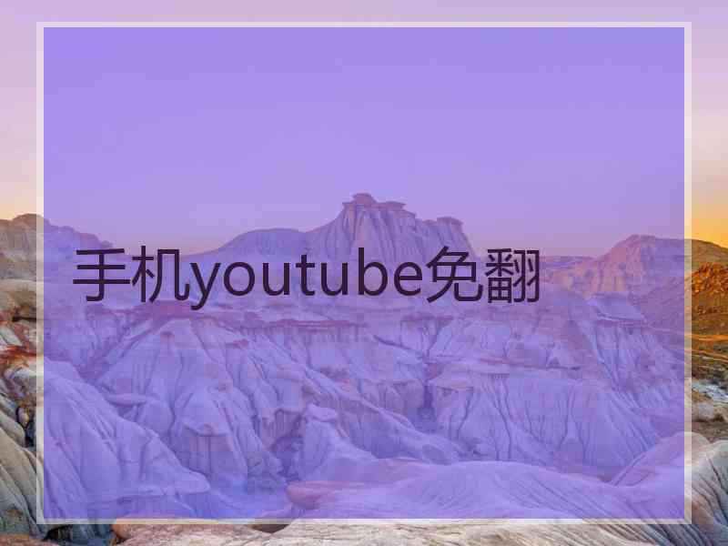 手机youtube免翻