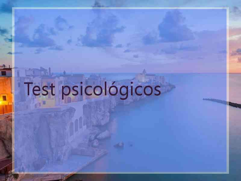 Test psicológicos